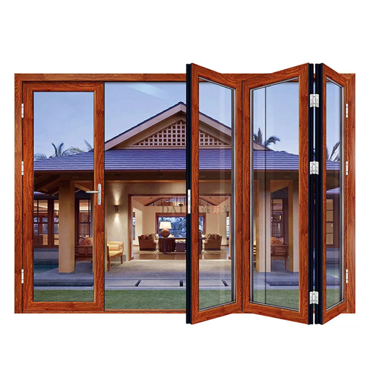 Prima Good price Aluminum Bi-fold Doors Folding Glass Doors for House