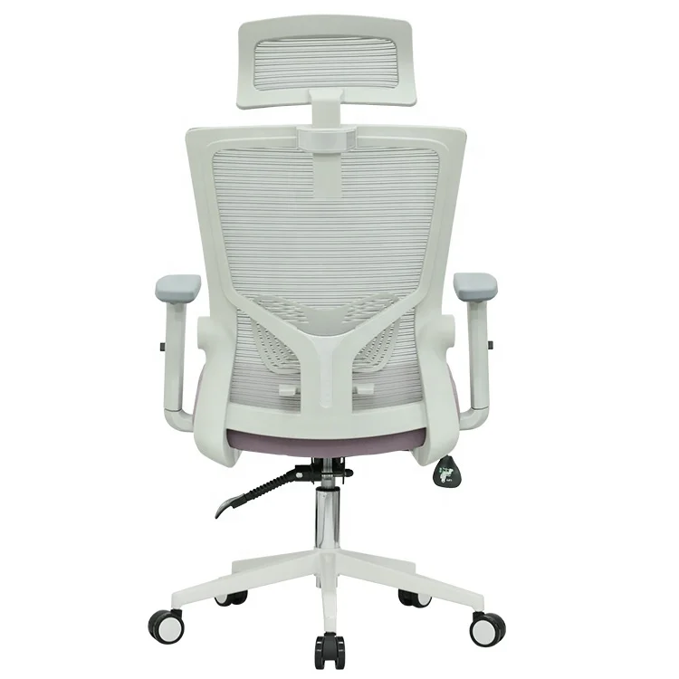Commercial furniture white executive mesh office chairs with chrome base in office equipment