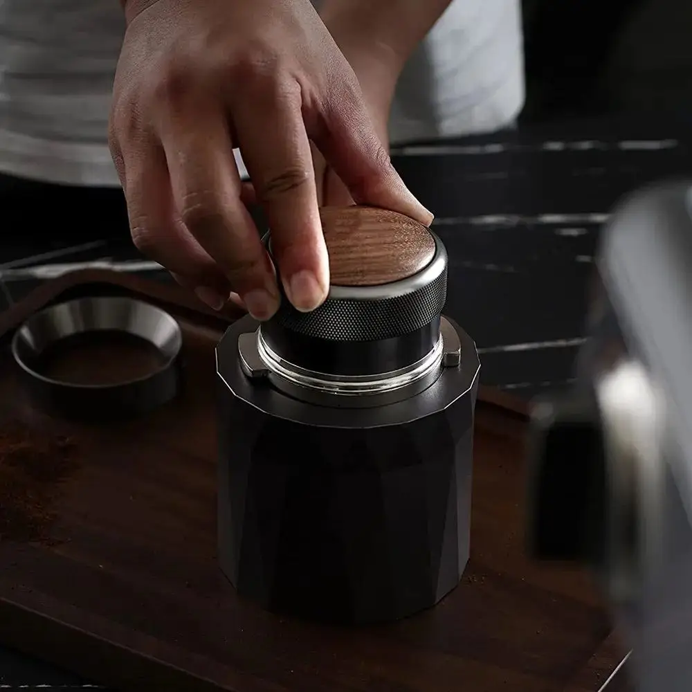 Custom Logo High Quality Coffee Distributor Walnut Decoration Coffee Tamper Coffee Powder Hammer