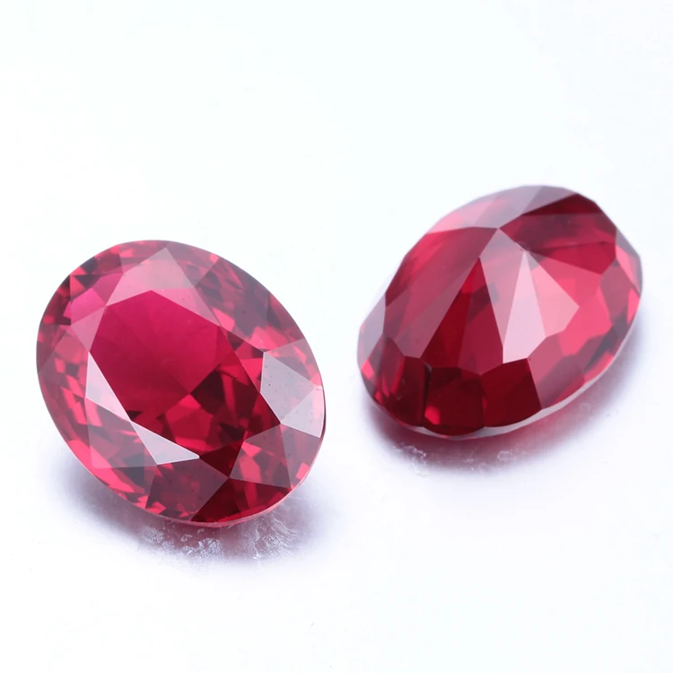 Лабораторный драгоценный камень Рубиновый Красный цвет разные формы лабораторный Выращенный изумруд лучшее качество
