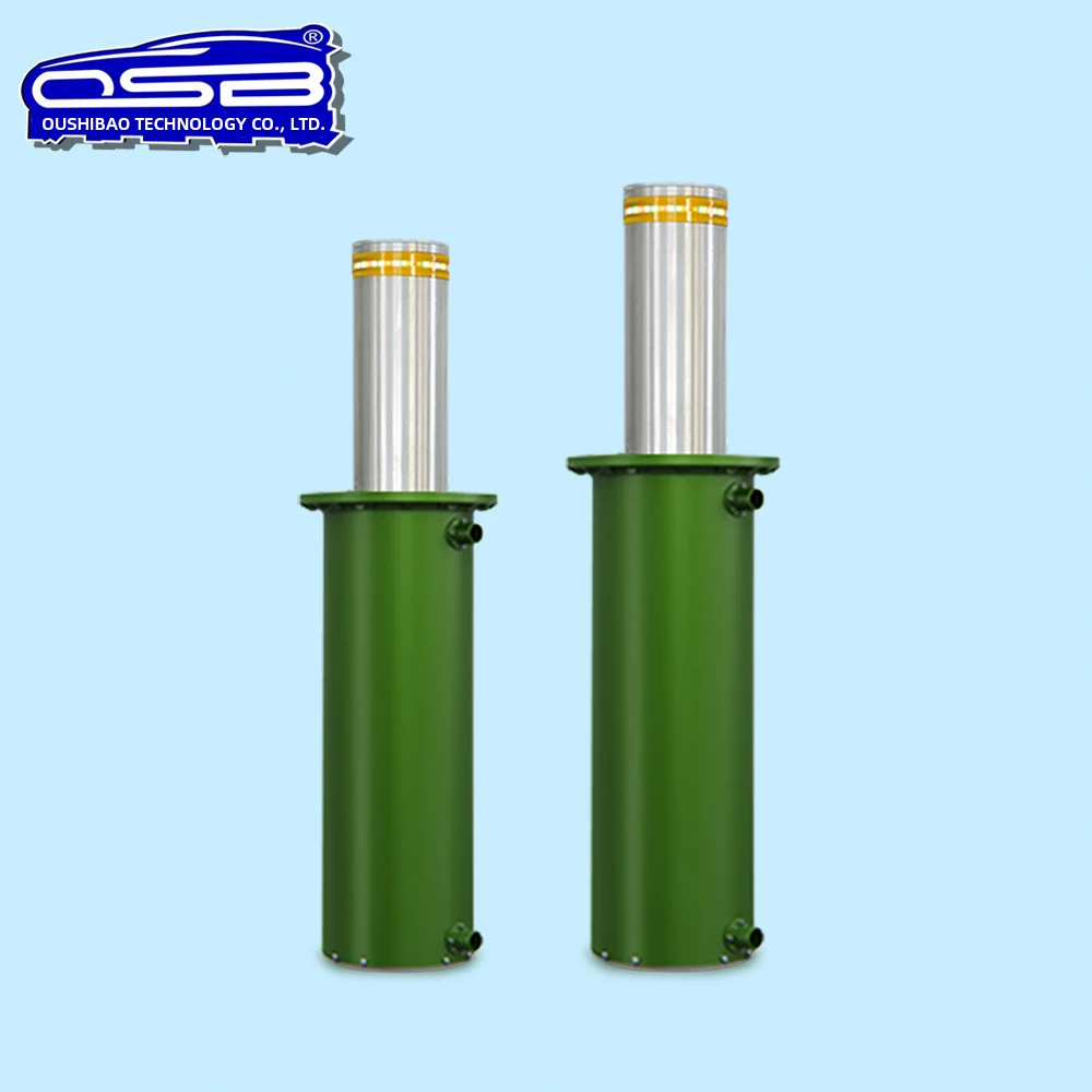 Factory wholesale  219mm Bollard  adjustable automatic Lifting column  stainless steel Warning post