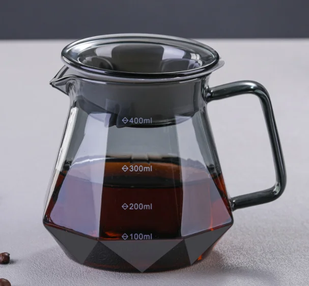 New design pour over  coffee pot glass with great price