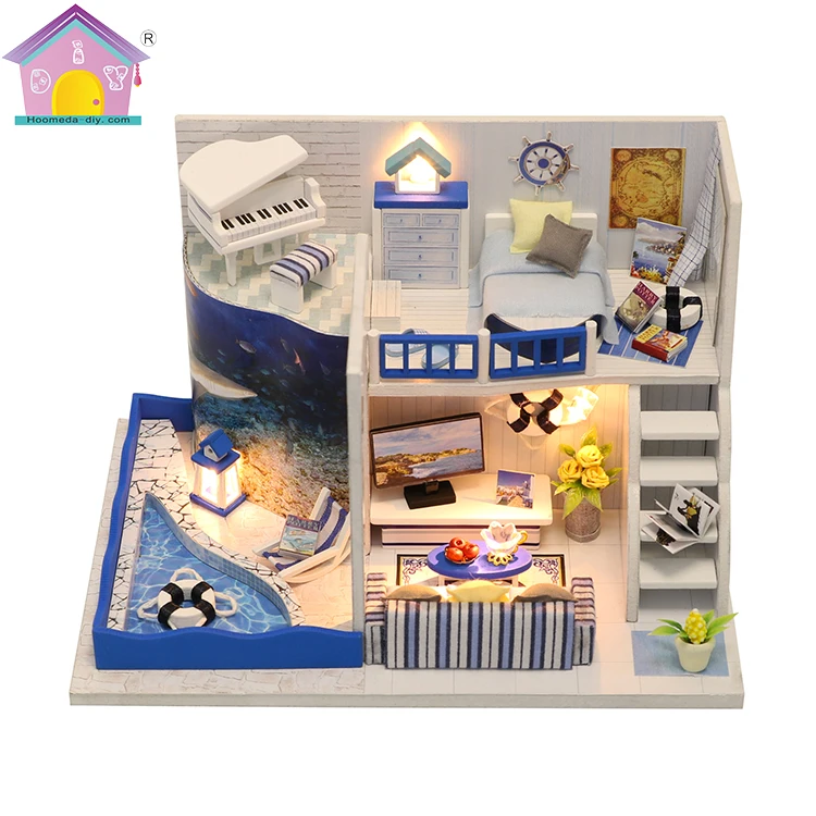 Hongda hot sale kids educational toy 3d wooden puzzle miniatures for dollhouse scale 112 islamic decorations for home