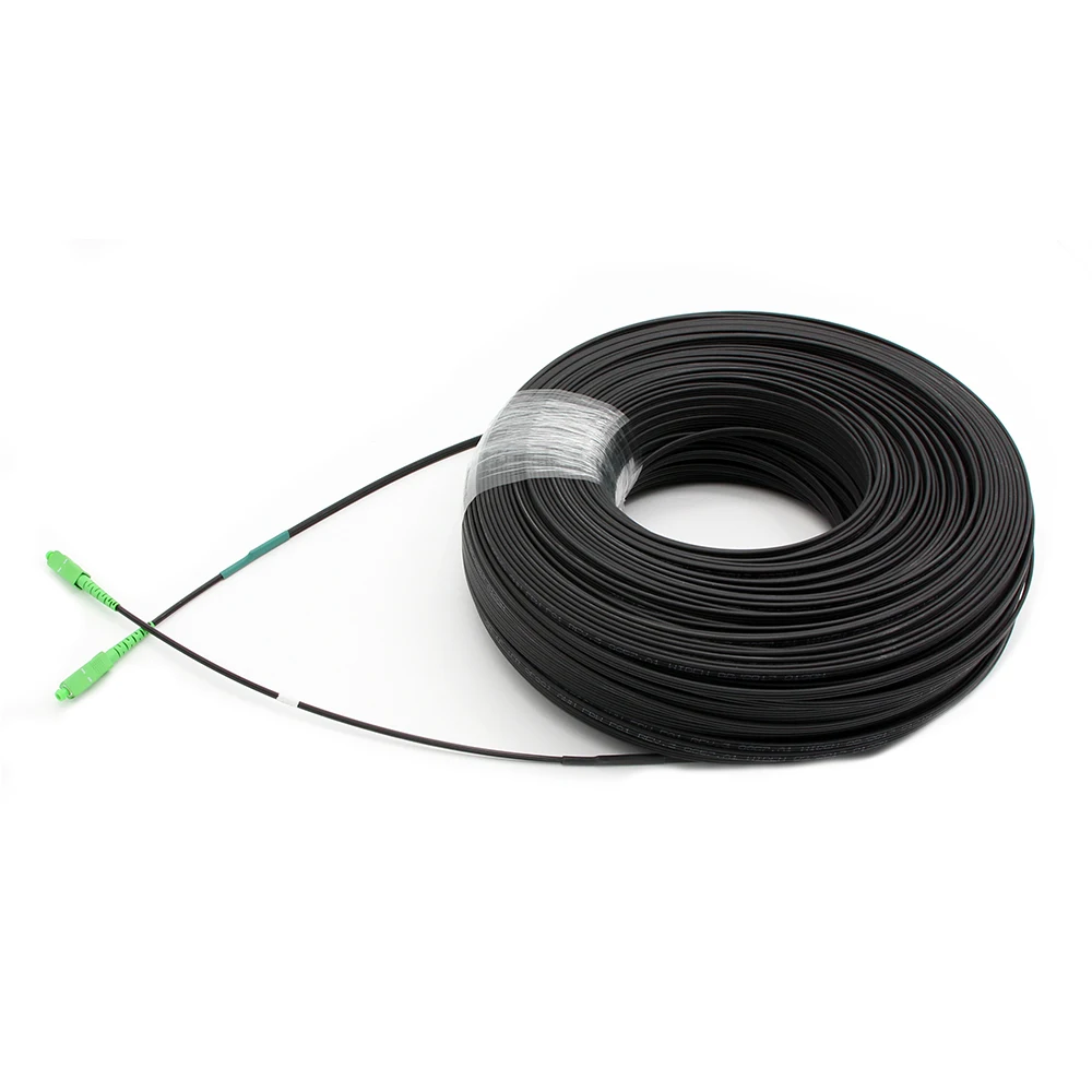 Кабель FTTH Outdoor FTTH Drop 100 м SC/APC-SC/APC Одномодовый G657A1 2x5 мм, воздушный самонесущий кабель SX Drop