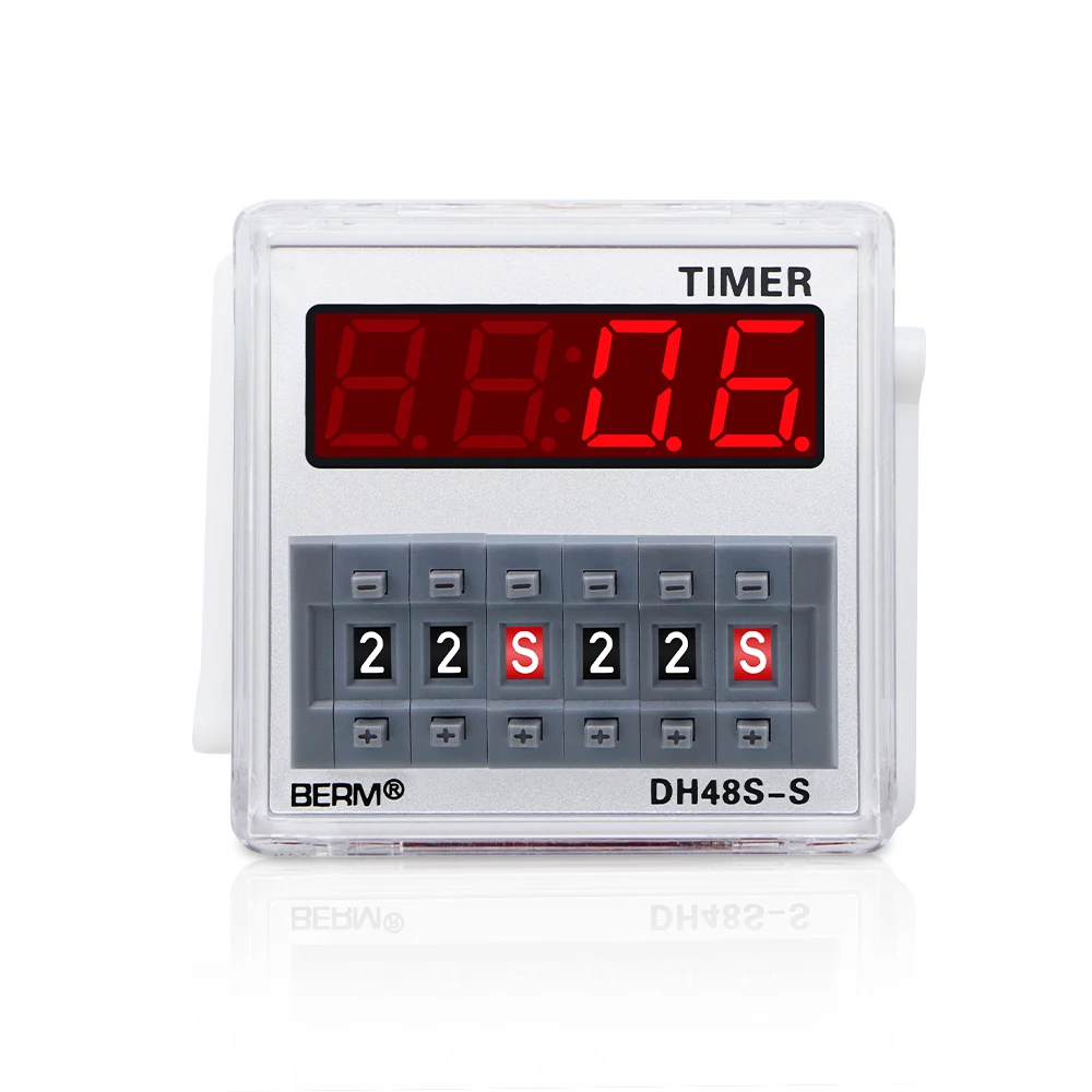 BERM  Dh48s-s Adjustable cycle delay relay timer, cycle cycle time relay 12VC-220VAC, cycle controller