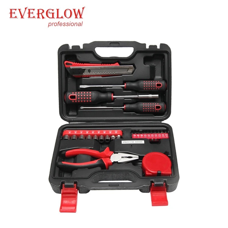 High Quality Wholesale Price High Grade China Master Mechanic Small Tool Set with pliers,knife,tape measure,screwdriver