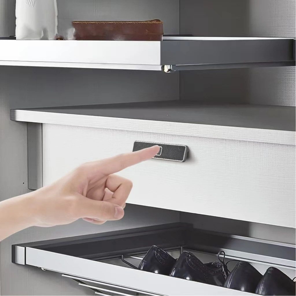 Minimally designed drawer password fingerprint lock cabinet door handle home intelligent lock