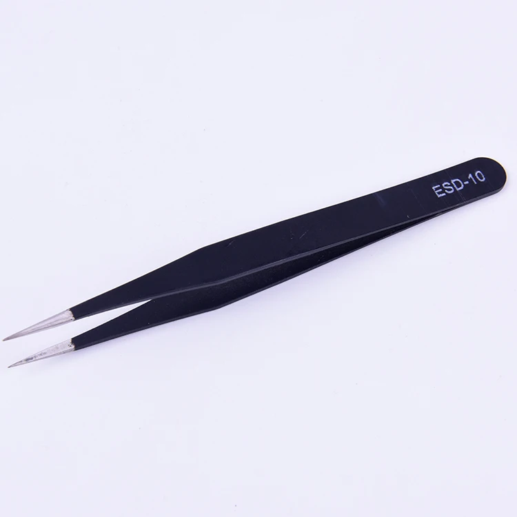 Stainless Steel Tweezers Tool Anti-static Maintenance Electronic Device Vetus Esd Tweezer