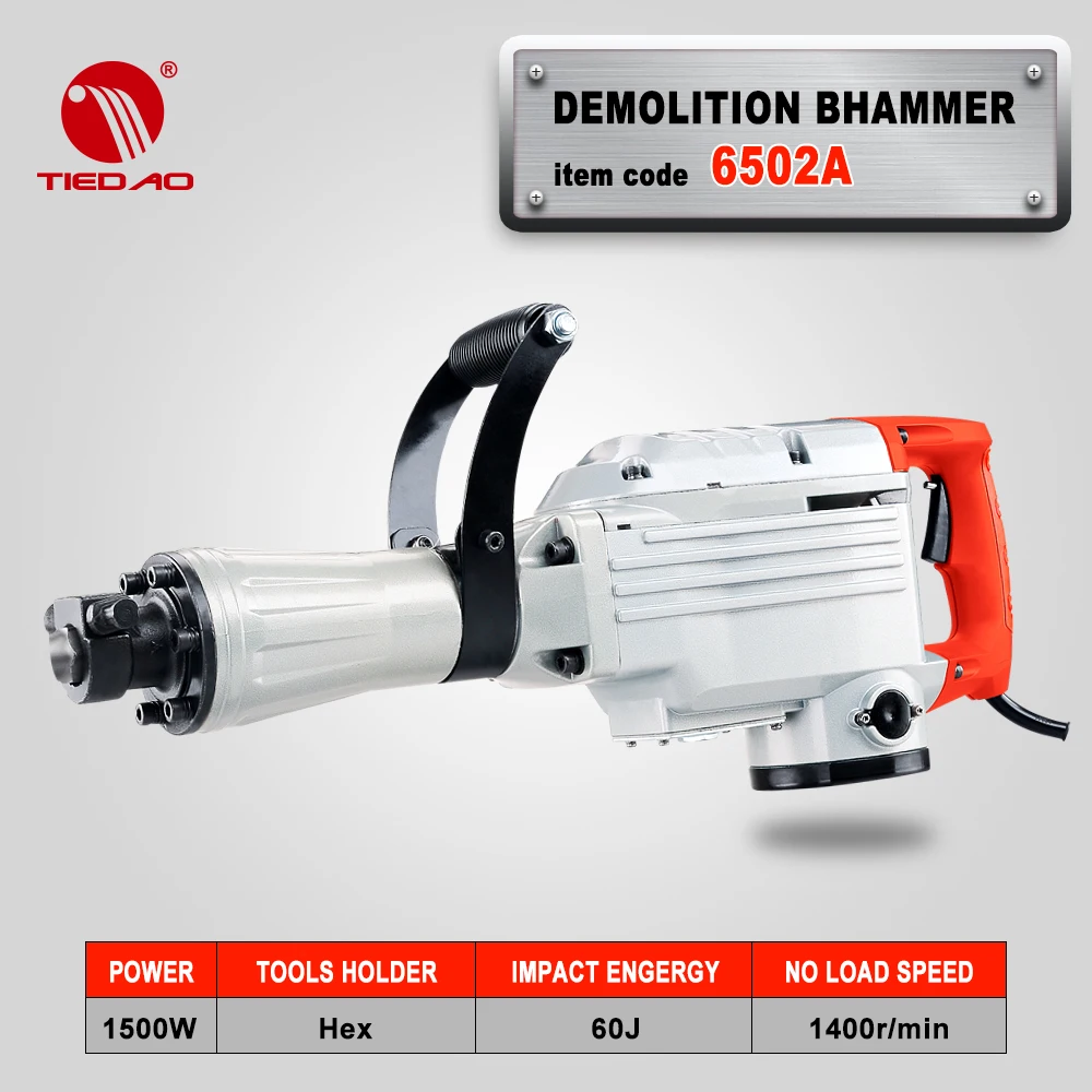 TIEDAO   TD6502A    65mm   Power Tools Hammer Jack Heavy Duty Electric Demolition Hammer