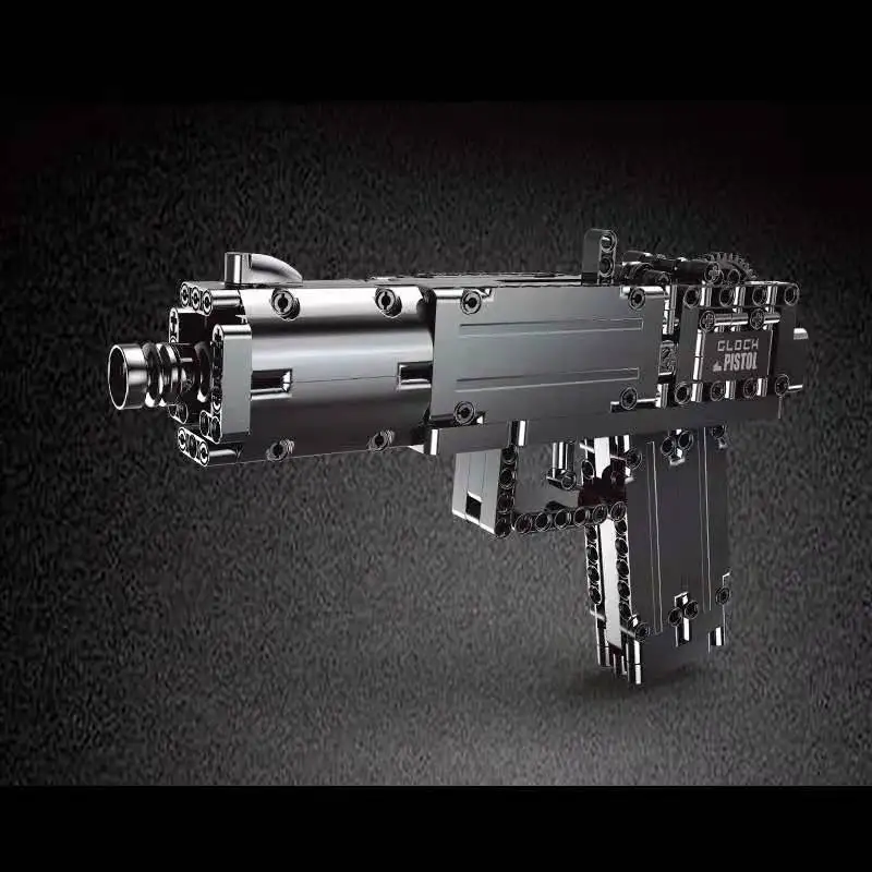 Mould king 14008 military weapon automatic pistol rifle sniper  block gun with bullets shooting building block educational toys