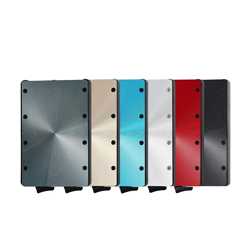 OEM CD pattern women popup wallet metal business card case aluminium credit card holder