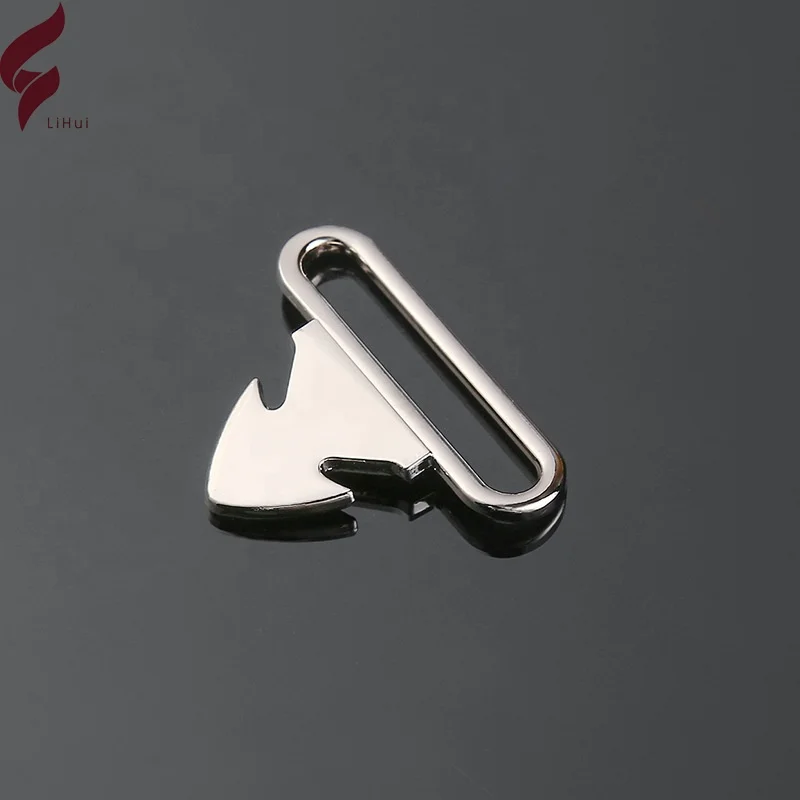 Lihui Strap Clips Metal Buckle Slide Adjustable Silver Shoulder Metal Belt Buckle For Backpack Luggage Bag Straps
