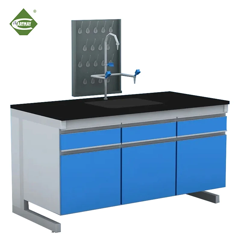 CARTMAY Laboratory Furniture Full Steel Trespa Worktop Chemistry Center Work Benches Biology Science Lab Student Tables