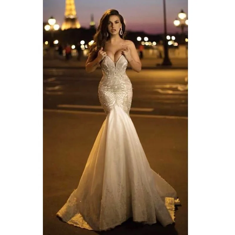 Latest Luxury Vintage Bride Sweet Wedding Gown