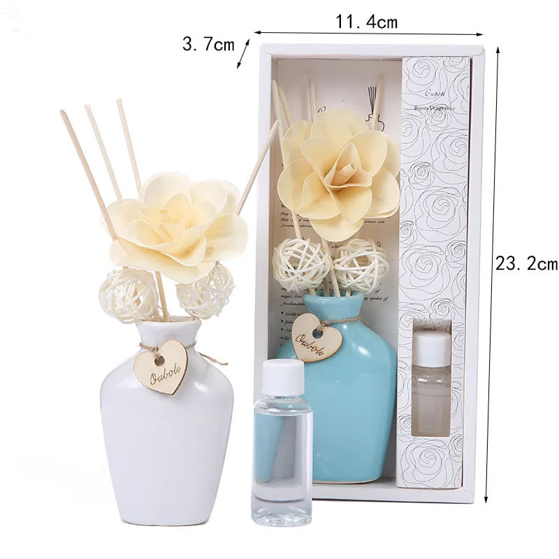 home decor luxury wholesale sustainable fragrance floral rattan reed stick aroma diffuser and reed diffuser
