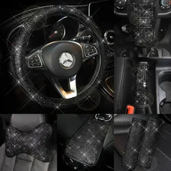 Autoyouth Bling Bling Crystal set aotu accessories 38cm car steering cover shift gear cover