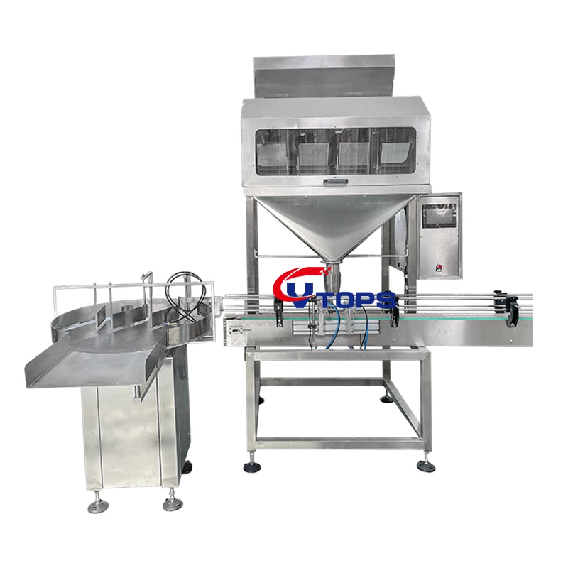 High Efficiency Fertilizer Filler Seed Coffee Bean Bottling Capping Machine Melon seed filling sewing machine