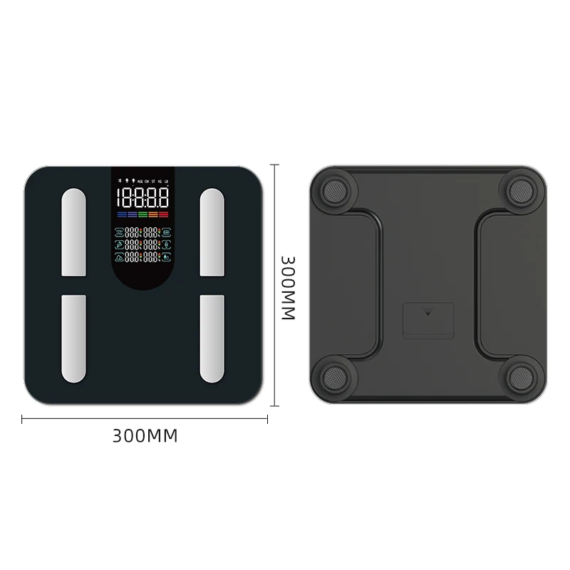 High Accuracy Sensor Scale Intelligent Bluetooth Body Weight Scale BMI Digital 4 Electrodes Smart Body Weight Scale LED