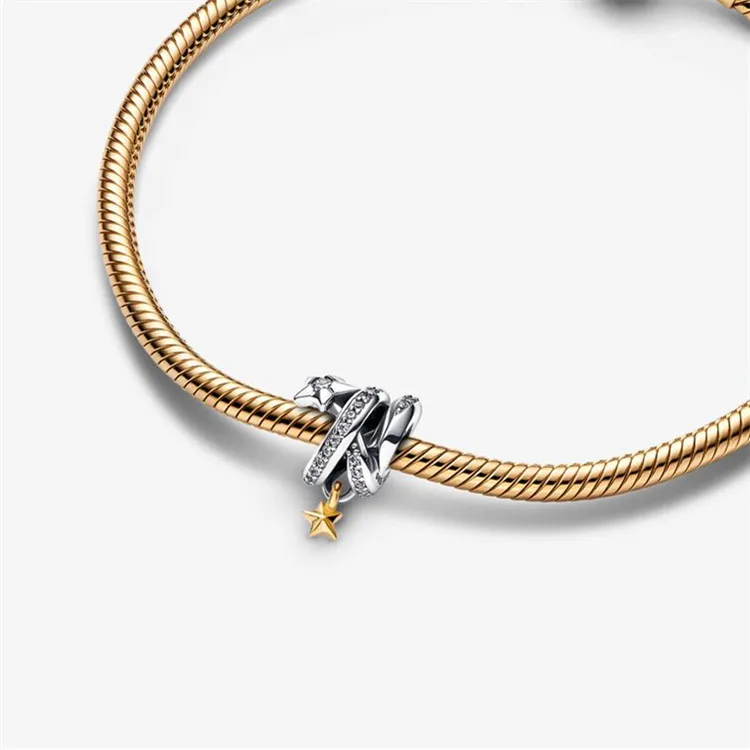 Factory Wholesale New 925 Silver Charm Star with Belonging Charm New Jewelry