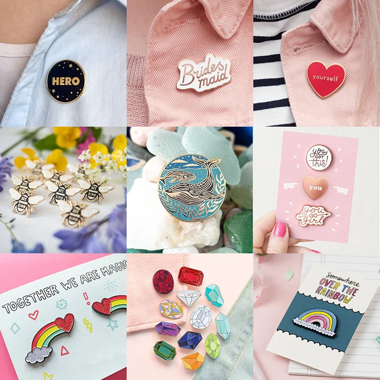 Wholesale Gifts Hat Women Clothes Badge Pins Custom Soft Enamel Book Metal decorative Craft Pin