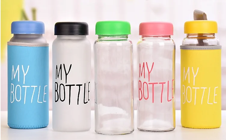 Экологичная портативная прозрачная бутылка My Bottle Спортивная пластиковая стеклянная для фруктового сока и воды рекламы