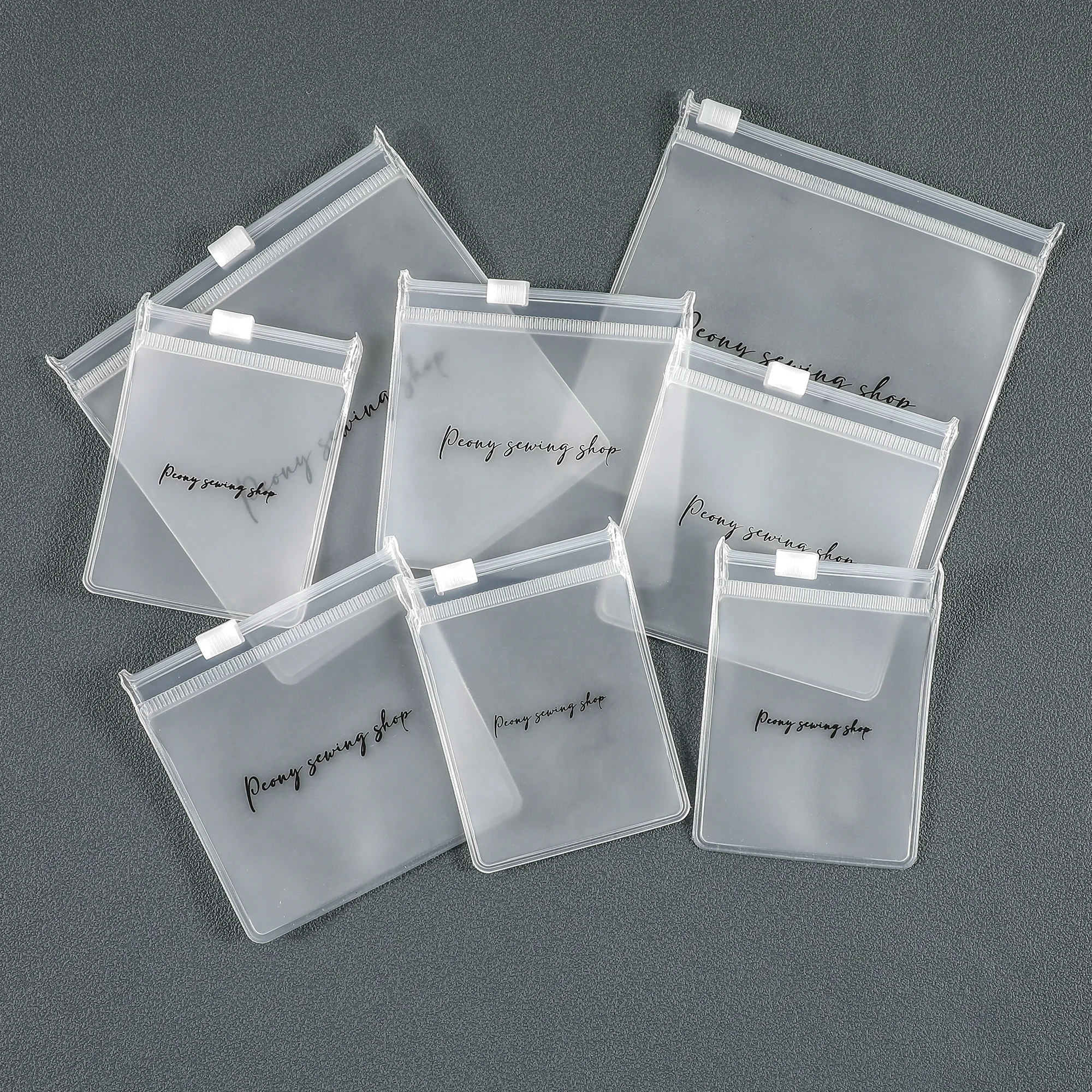 PUPPYSEW Custom Jewelry Frosted Packaging Mini Earrings Zipper Bag with logo Zipper Bag Bag