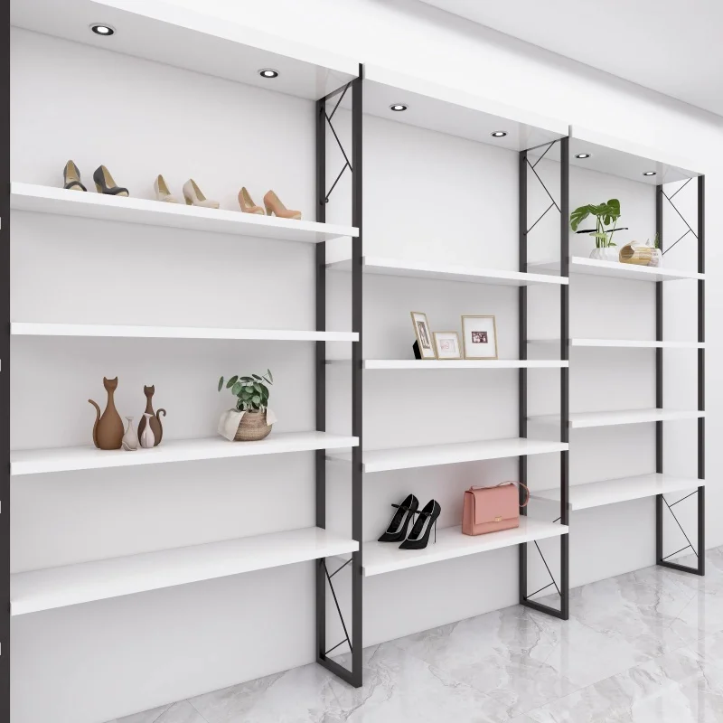 Simple Modern Shoe Rack Cabinet Storage Custom Retail Heavy Duty Shoe Racks for Shoe Store