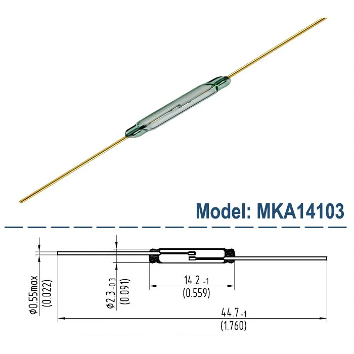 20mm Low Voltage Reed Switch MKA20101