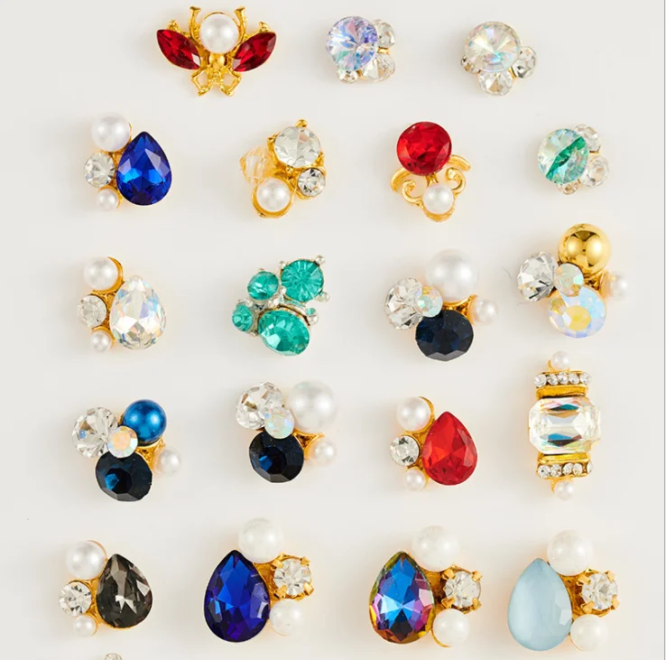 3D японский Маникюр Аврора Циркон Хрустальная Бабочка 8 цветов паста для ногтей металлическая бабочка для ногтей