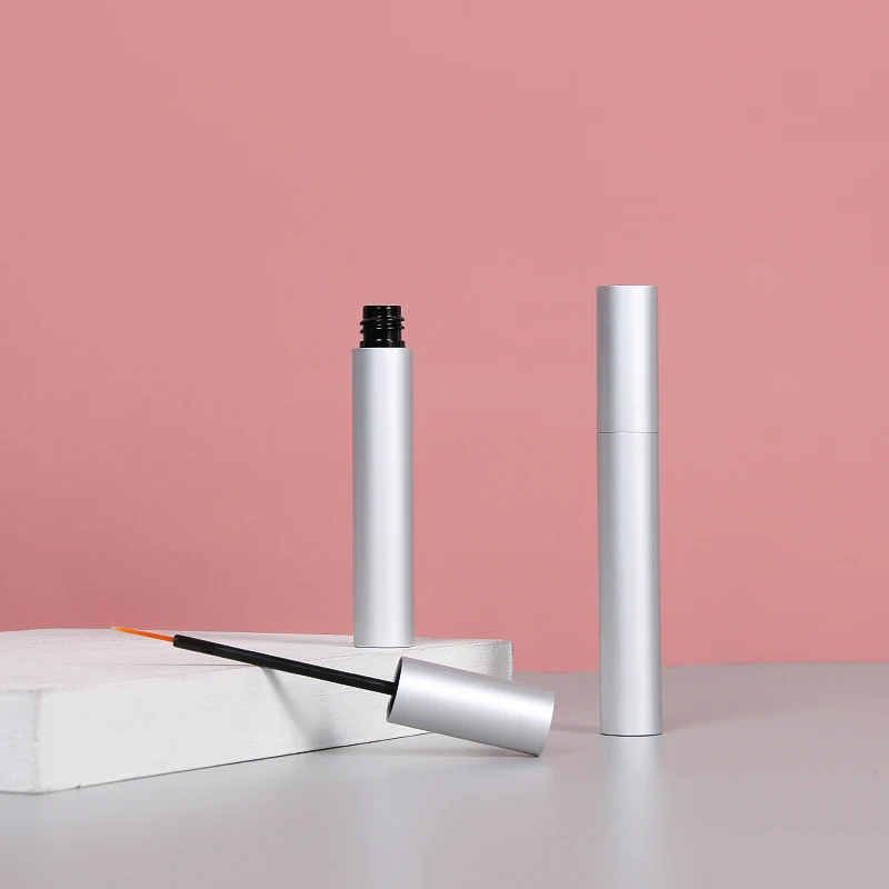 В наличии, 4 мл, алюминиевые, серебристые, оптовая продажа, косметический блеск для губ в бутылке, блеск для губ, трубка, тубы для подводки