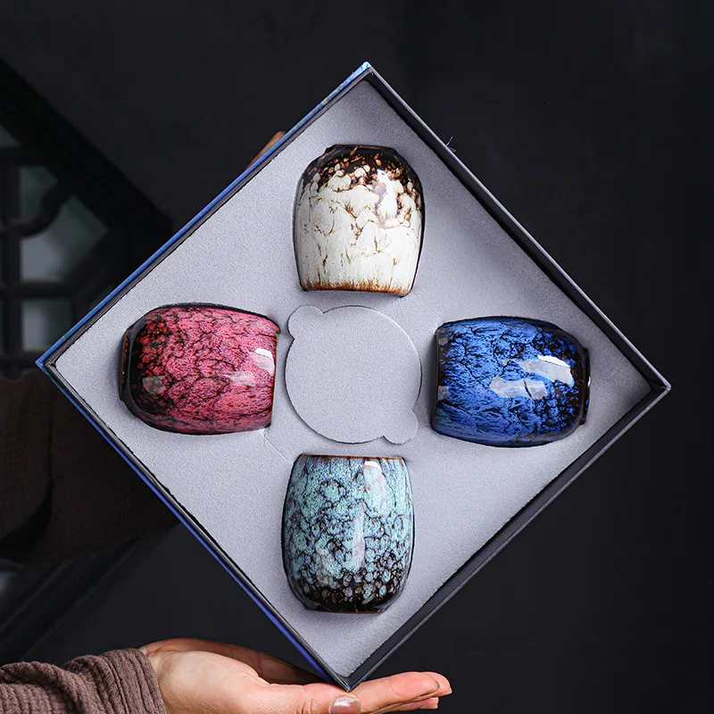 Support Custom logo Arabic Ceramic Tea Cup With 4 Cups In A Gift Box