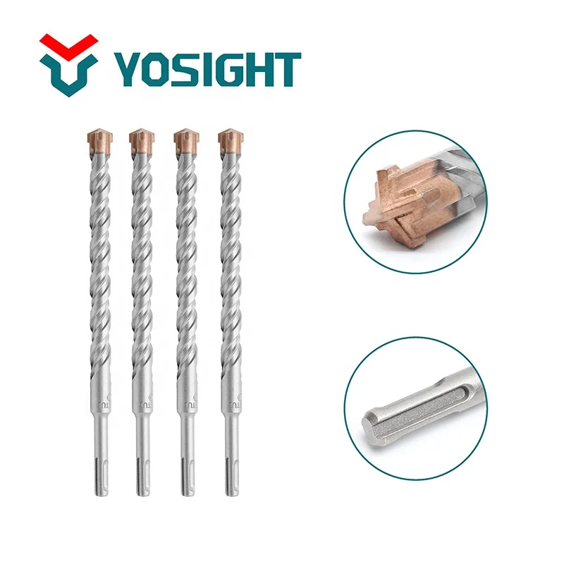 SDS PLUS Cross Tip Head Coated drill bit For Electric Drills Cutting sds plus hammer drill bit