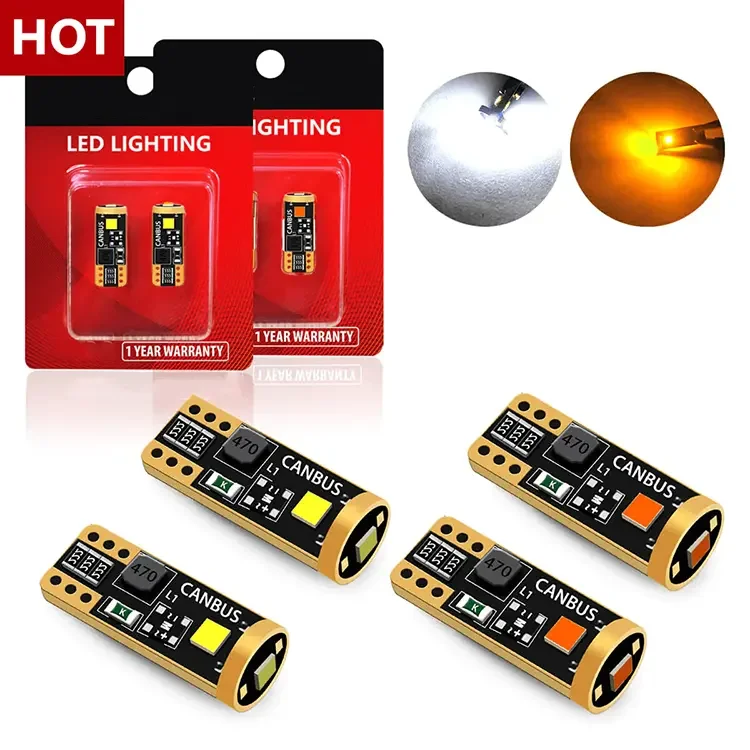 Best 194 501 W5W T10 CANBUS LED Side Marker Lights Dome Map Bulbs Interior Car Lights