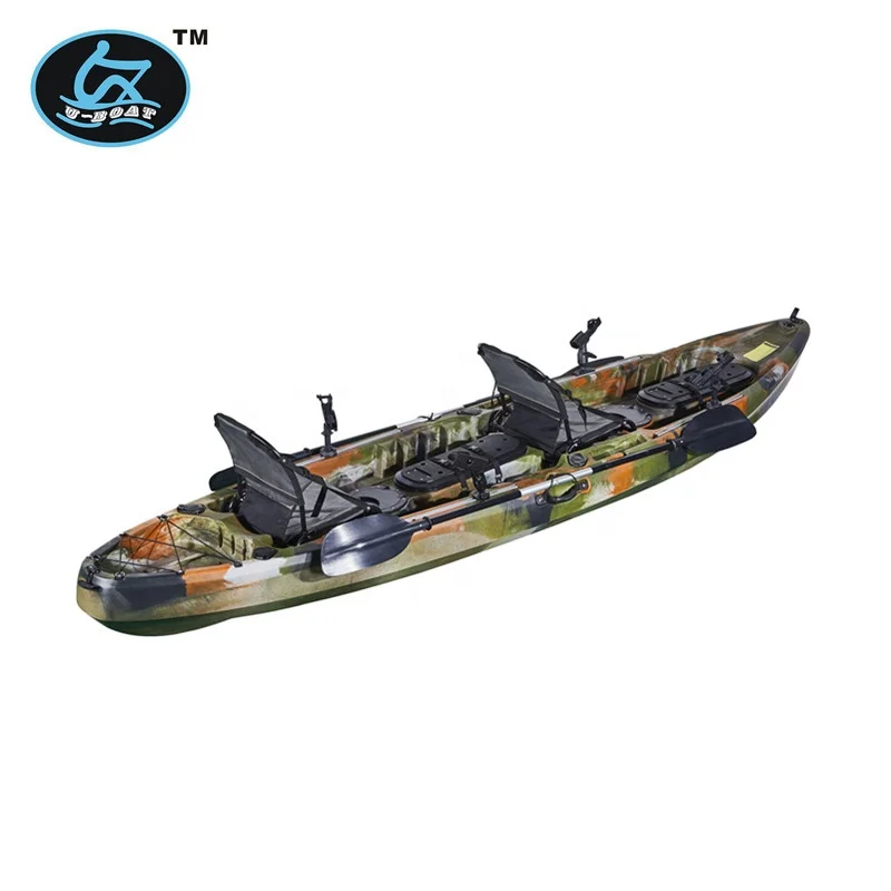 2019 new fishing kayak 2 person sit on top with aluminum chairs