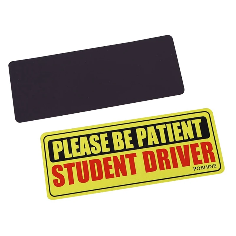 New Driver Keep Distance Bumper Vehicle Sign Sticker Decal Reflective Student Driver Safety Sign Magnet Sticker For Car