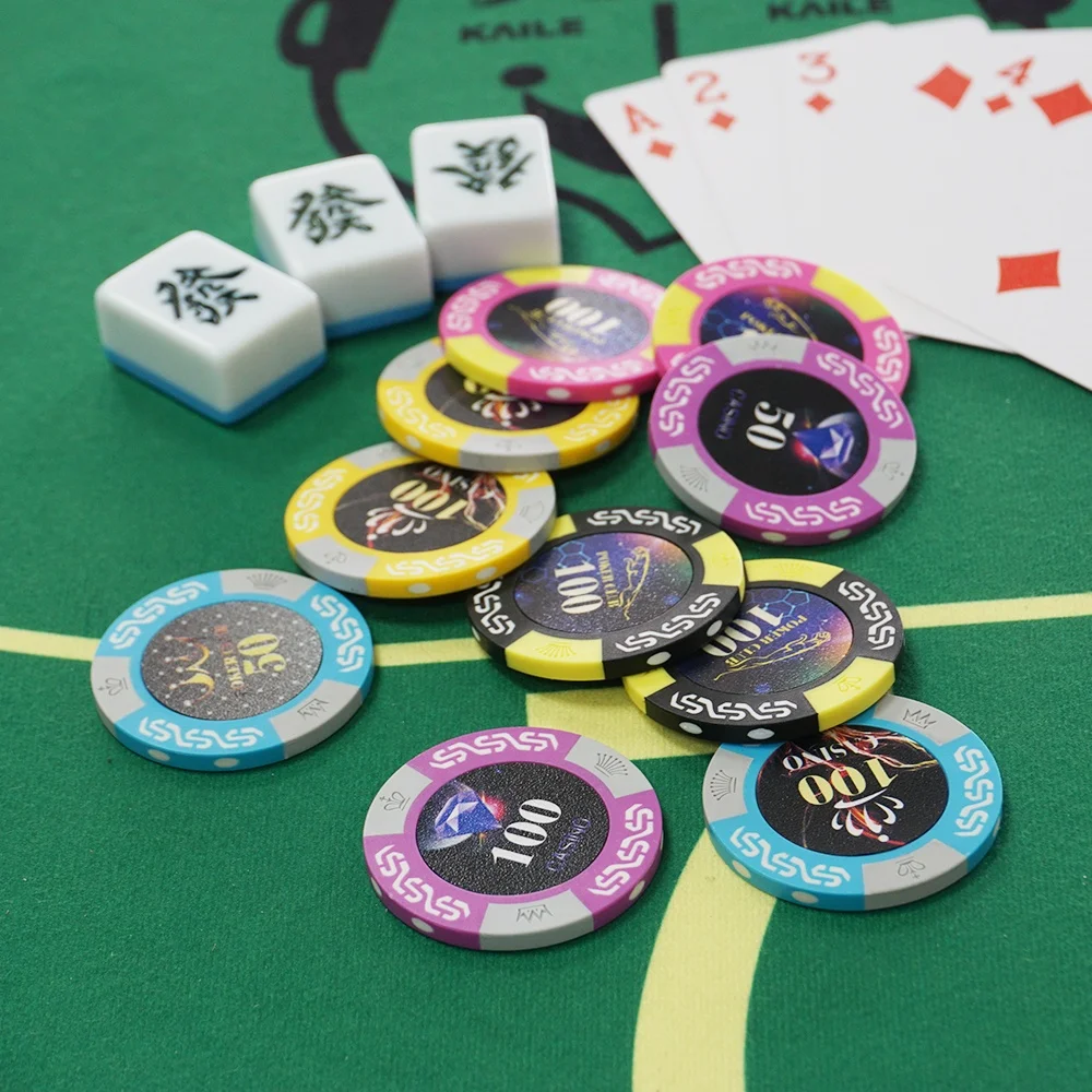 Custom Professional Poker Tournament Chips Composite material Chip Sets for casino club