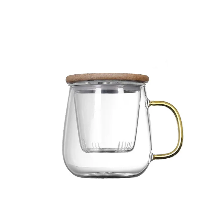 New style high quality high temperature resistance tea pot set with stainless steel strainer and bamboo lid