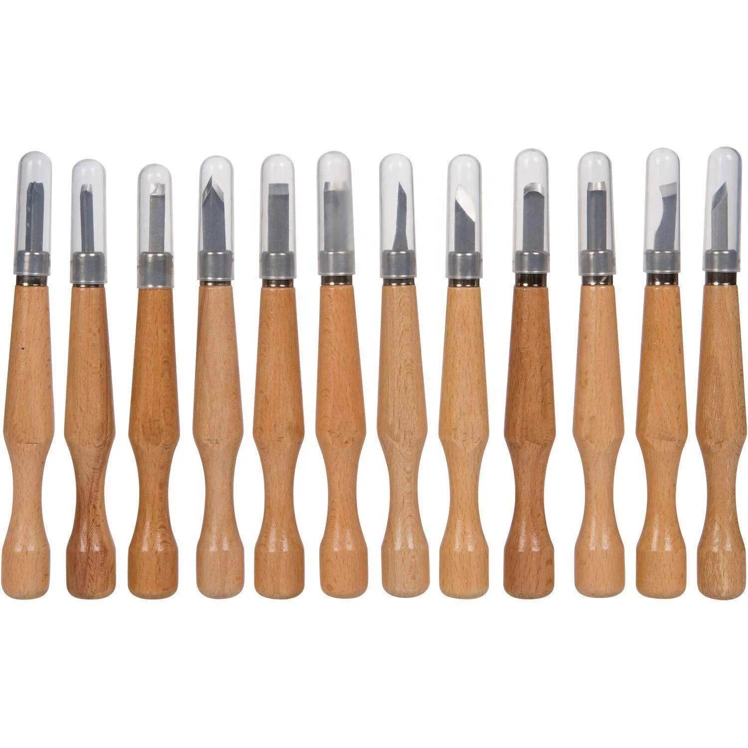 12-Piece Set Graver Handmade Wooden Knife Wood Carving Collectables-Autograph Tools Pen Knife Art Knife Carving Set