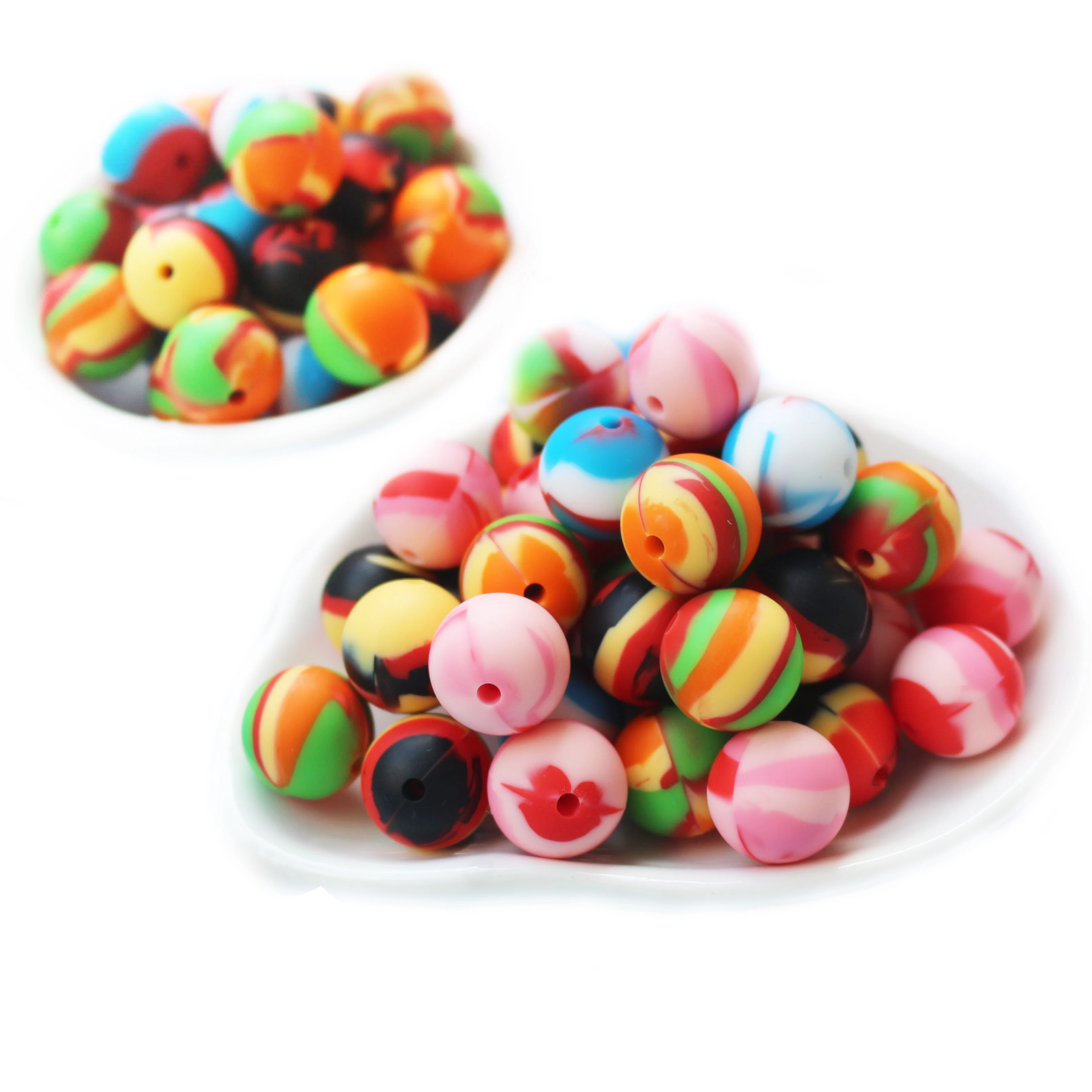 Ice Cream Lollipop Candy Loose Spacer Beads Mixed Charms Silicone Beads for DIY Jewelry Craft Making Supplies