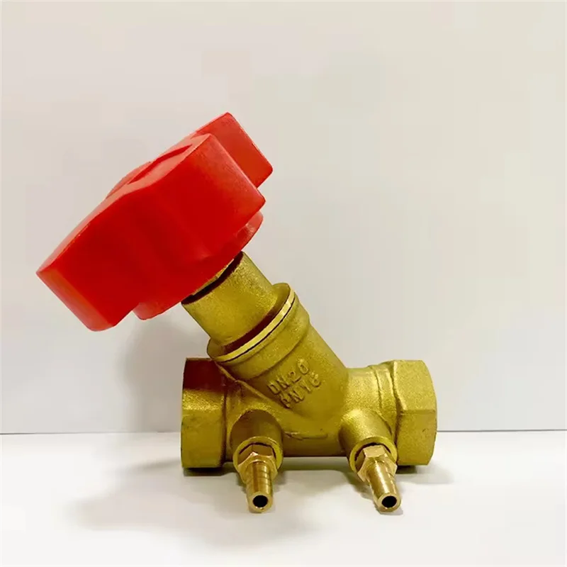 Brass Regulating Pressure Flow Meter Valve Industrial Static Balancing Valves Manual Flow Control Brass Forged Balance Valve