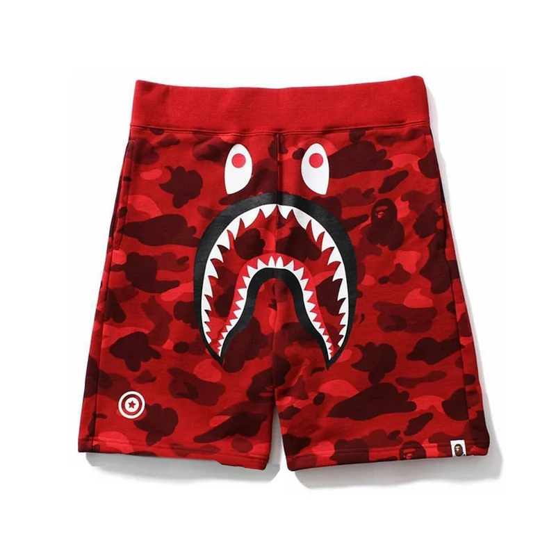 2023 Fashion High Quality Shark Printing Camouflage Mens Sports Shorts