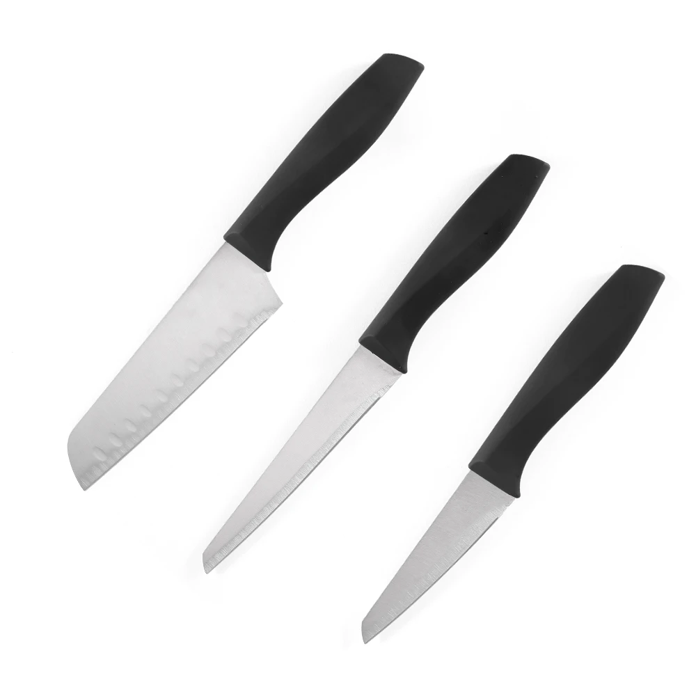 3 pieces New style rubber handle fish bone vein stainless steel kitchen Japanese chef knife meat cutter