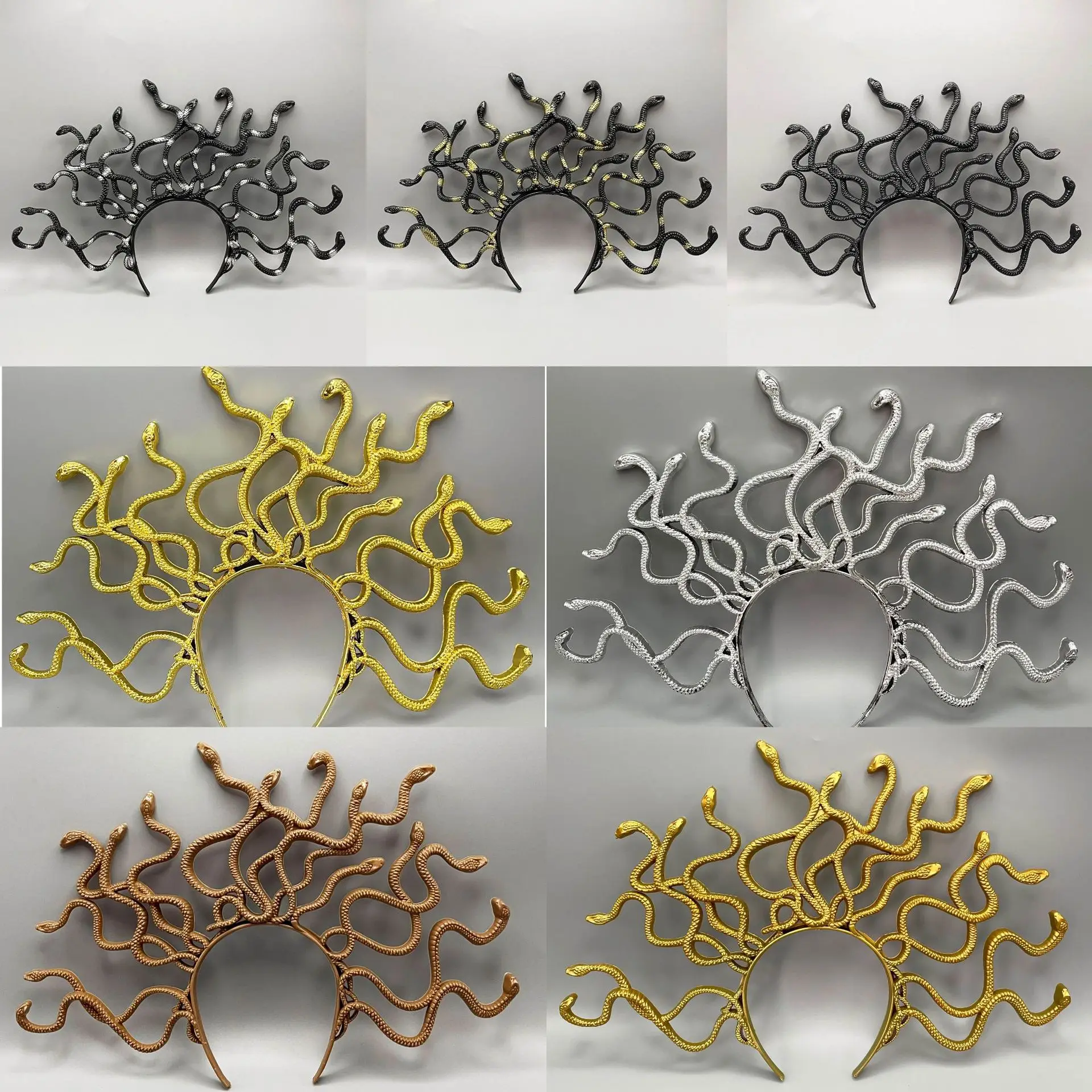 Medusa Headband Halloween hair hoop Headband cosplay decoration accessories Greek Mythology Halloween Snake Shaped headband