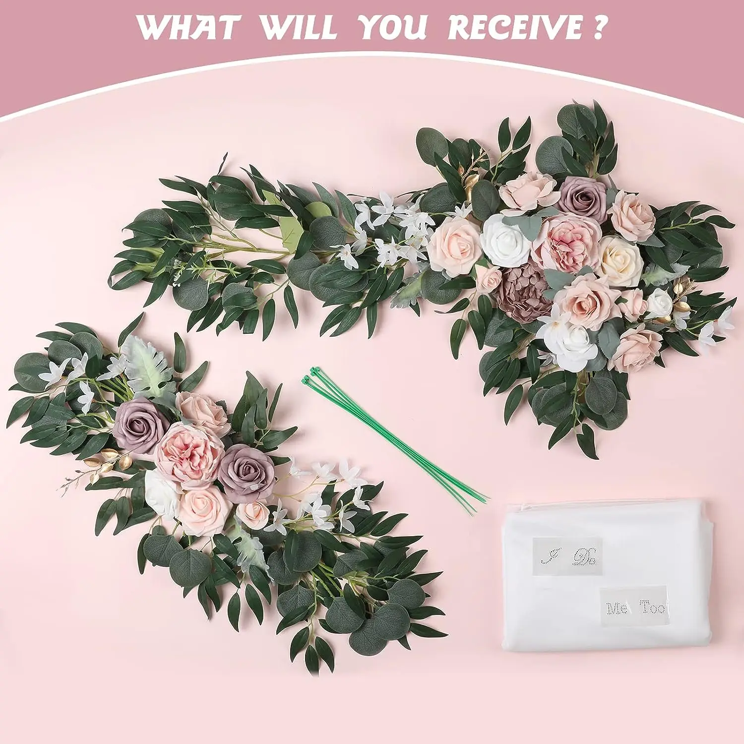 Simulation Flowers Wedding Background Arch Hanging Flowers Corner Wedding Arrangement Decoration