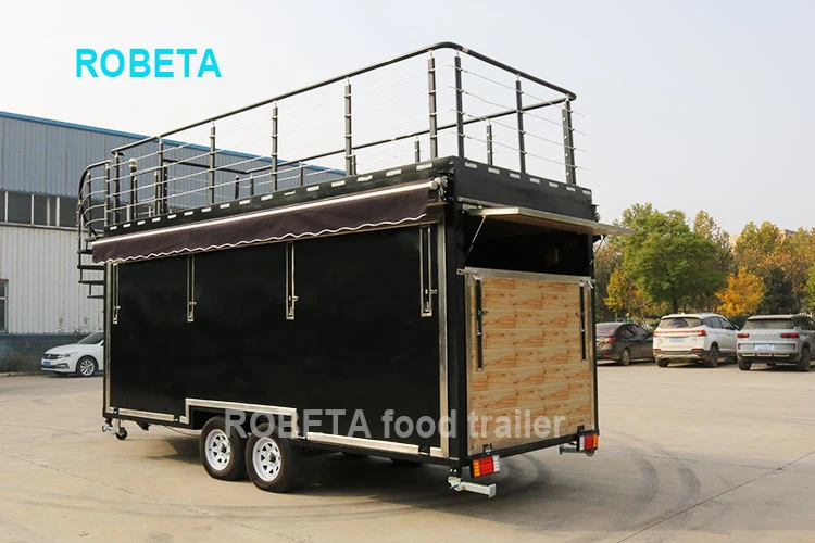 Mobile Pizza Truck Fast Food Kiosk Ice Cream Beer Bar Hot Dog Kitchen Trailer Food Cart