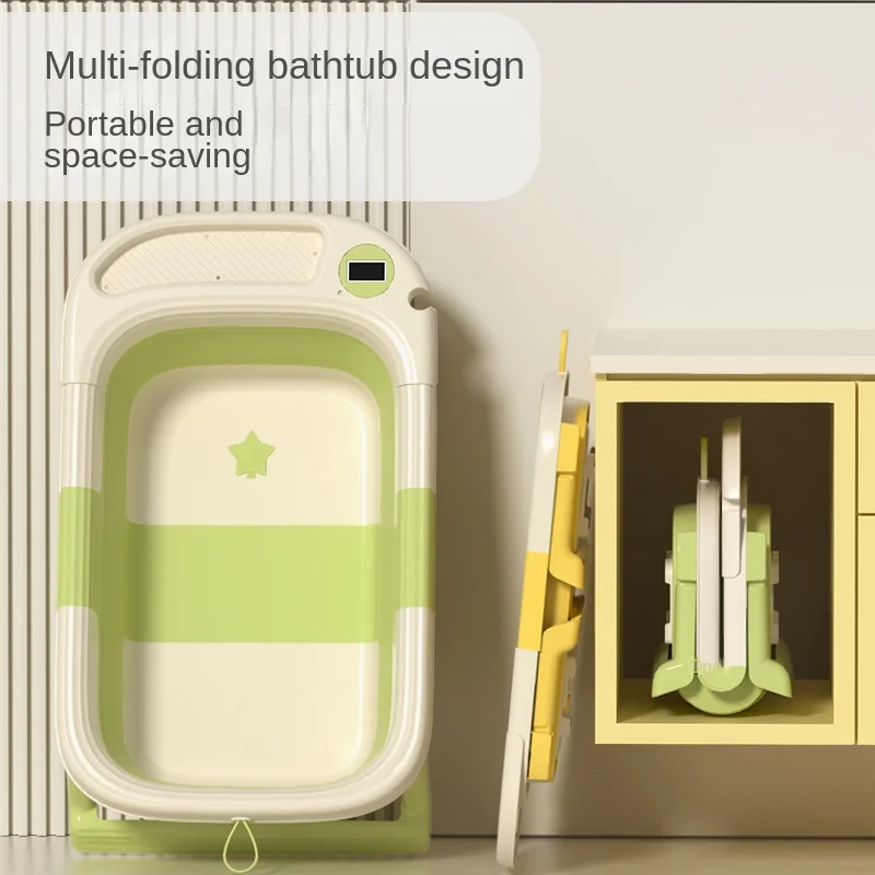 New three fold baby shower basin for infants baby shower bucket bathtub household sitting and lying child shower basin