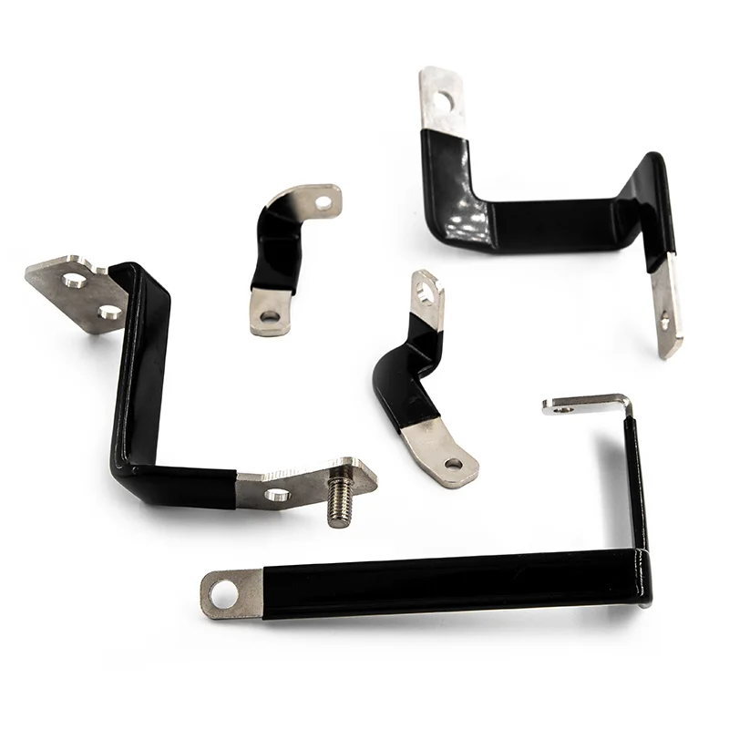 Black Custom busbar Connector Nickel plated copper flat bus bars for battery