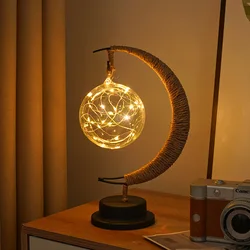 LED Moon Lamp Kids, Hanging Moon Lamp , Night Light for Home Decorations