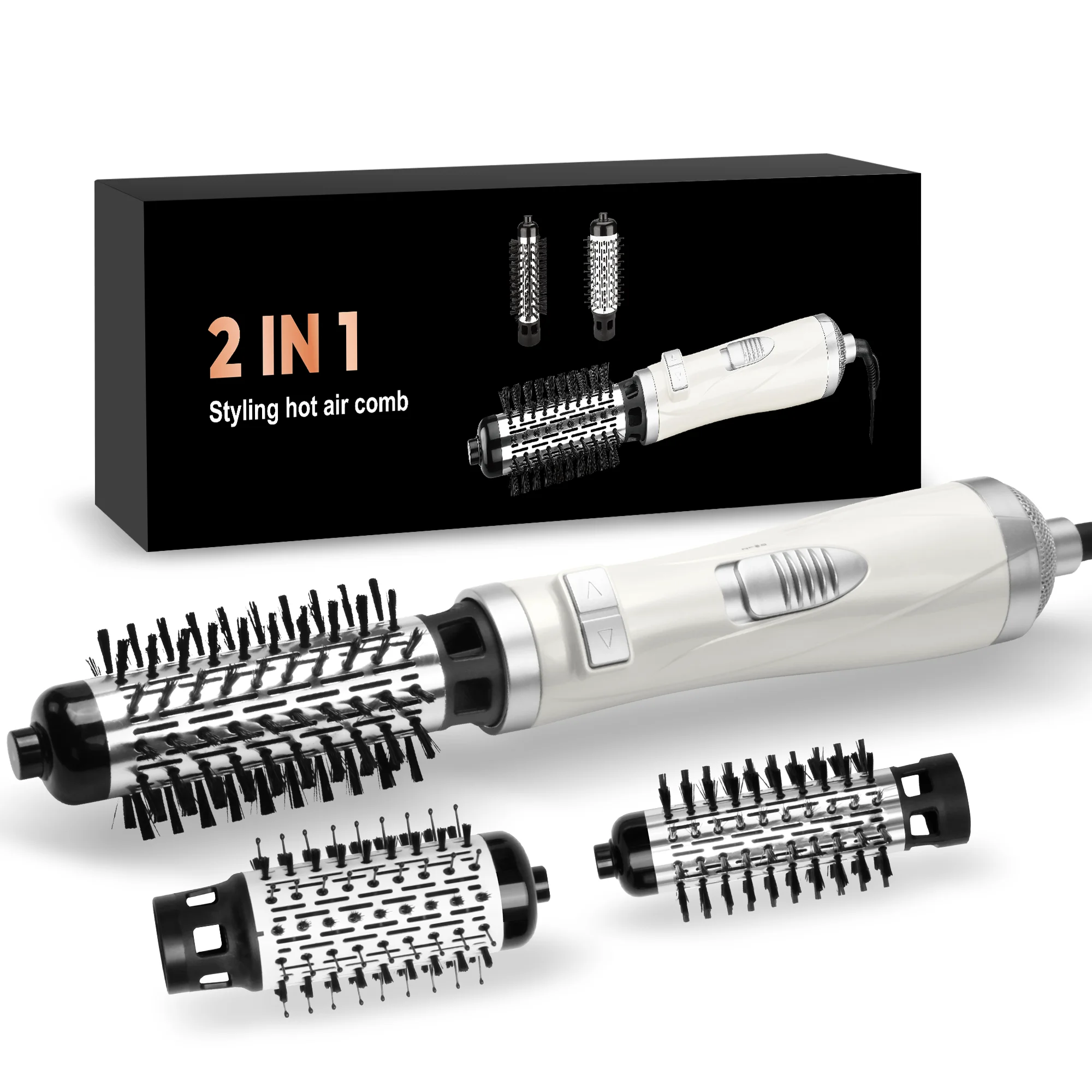 High Quality Hair Straightening Comb 2 In 1 Hair Dryer Automatic Curling Iron Hot Air Brush Volume Styler