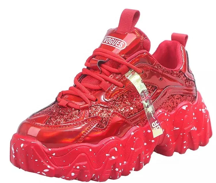 Прямая поставка; Повседневная спортивная обувь для женщин, визуально увеличивающая рост; Кроссовки Женская модная обувь на резиновой подошве; Для занятий спортом, для занятий спортом, женская обувь на каблуках